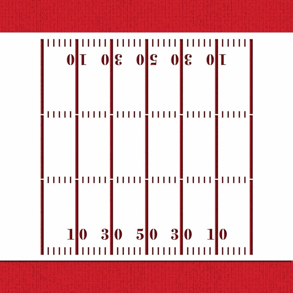 Fooball Field Stencil