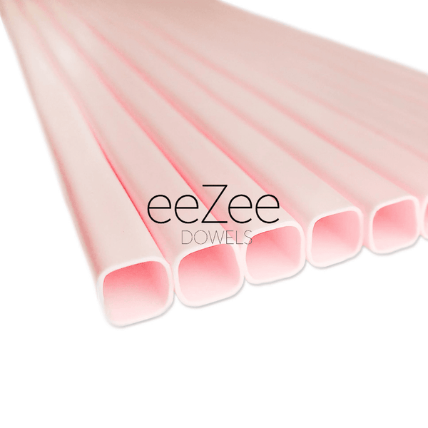 12 Inch Pink Square Dowels - Pack of 250