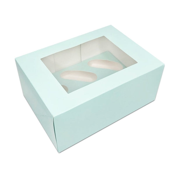 4" Deep Duck Egg Blue Luxury Cupcake Box