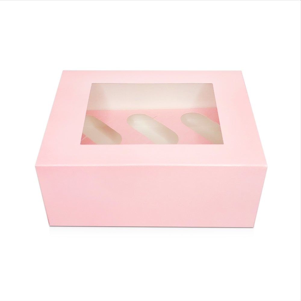 4" Deep Baby Pink Luxury Cupcake Box