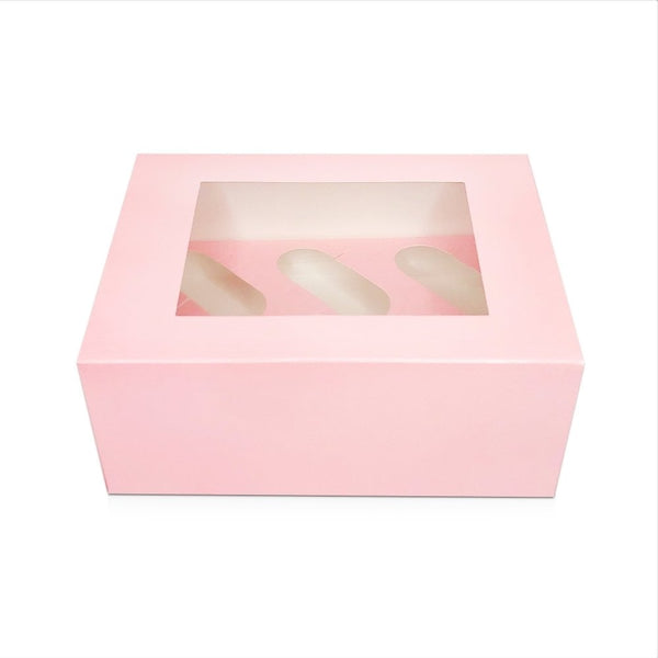 4" Deep Baby Pink Luxury Cupcake Box