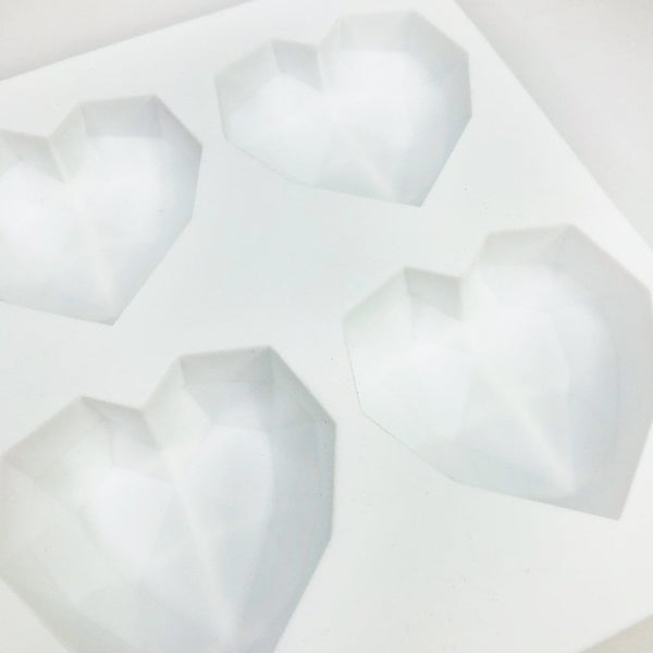 Geo Heart Chocolate Mould - 8 Cavity