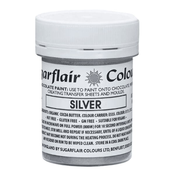 Lustre Chocolate Paint 35g - Silver