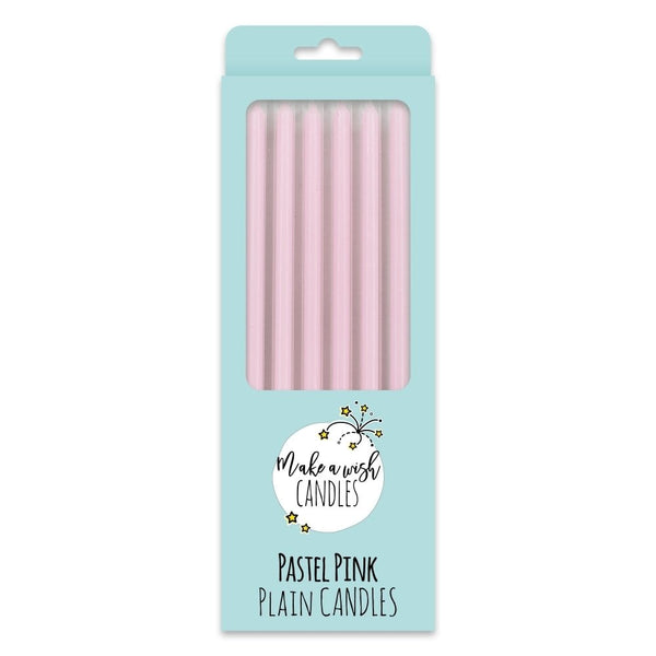 Tall Pastel Pink Candles x 6