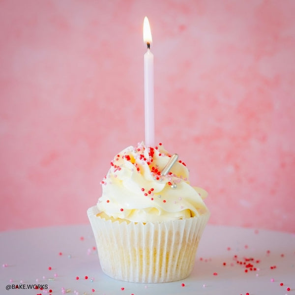 Tall Pastel Pink Candles x 6