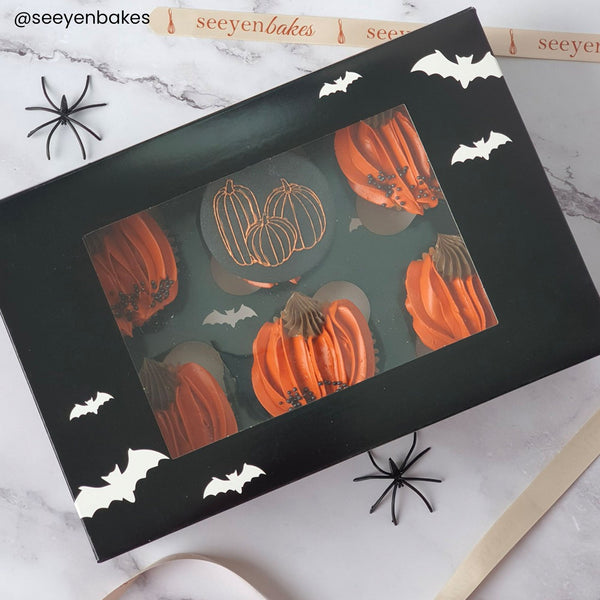 Halloween Bat Satin Cupcake Box