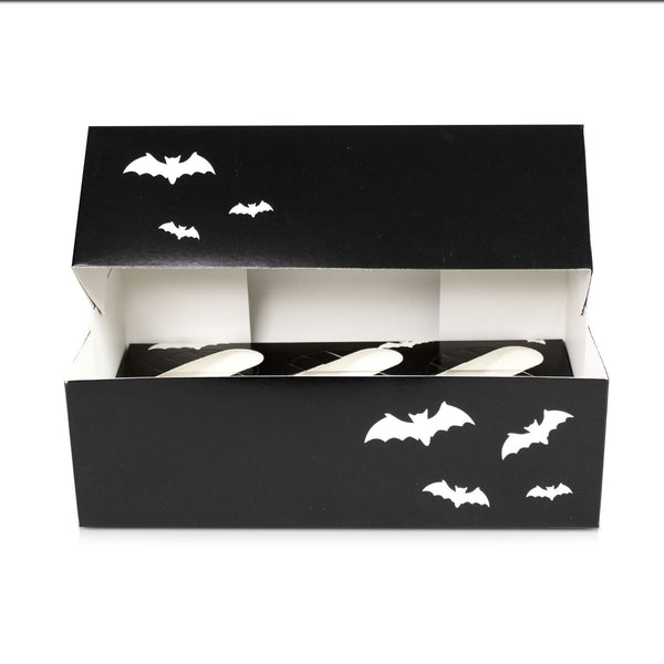 Box of 50 - Halloween Bat Satin Cupcake Box (Holds 12)