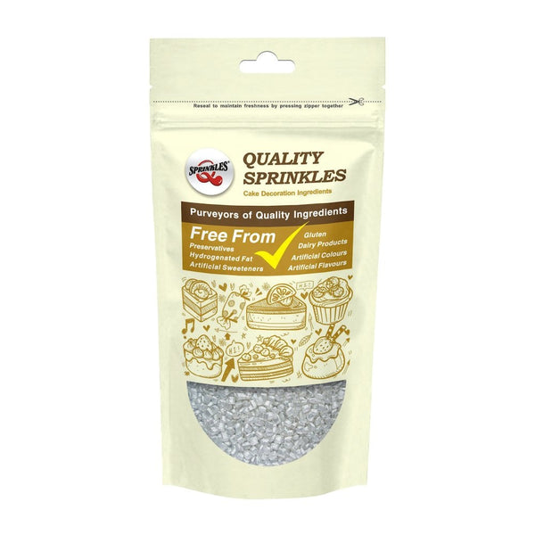 Pearlised White Sparkling Sugar Crystals 100g