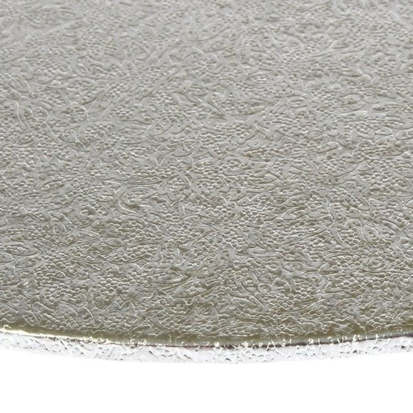 Silver Foil Round Hardboard Cake Card
