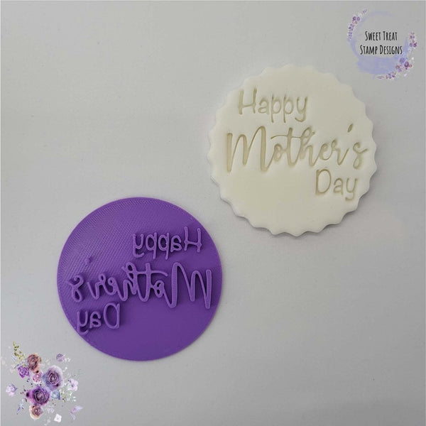 Happy Mother's Day Style 1 Cupcake & Cookie Embossing Stamp