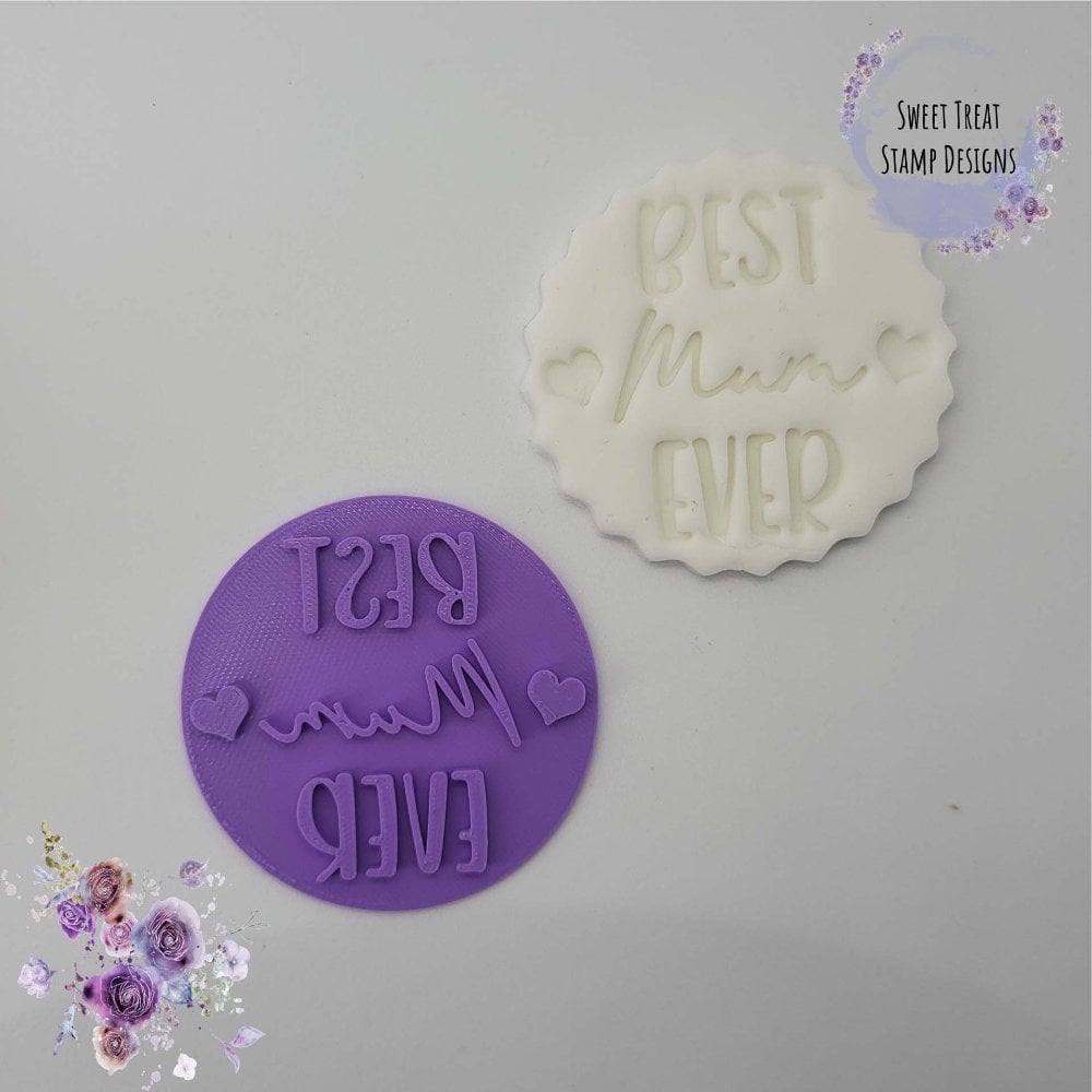 Best Mum Ever Cupcake & Cookie Embossing Stamp