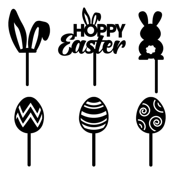 Easter Cupcake Toppers Set Of 6