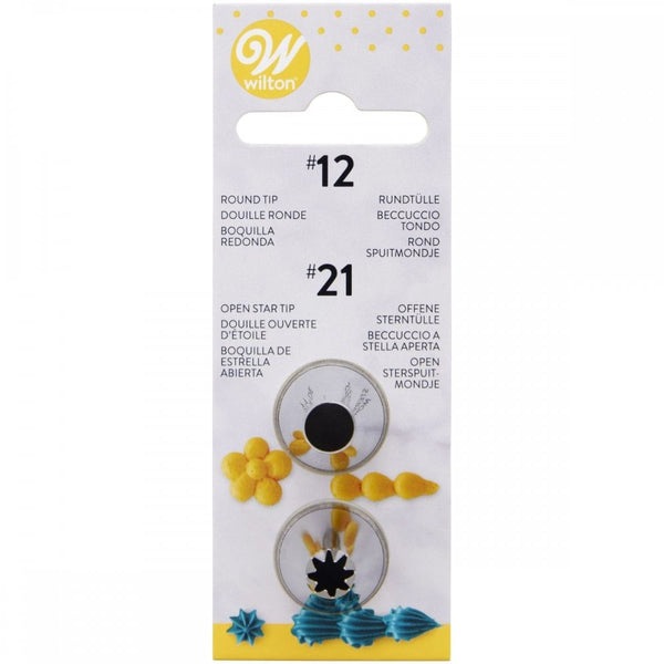 Piping Tip Set Of 2 (No.12, No.21)