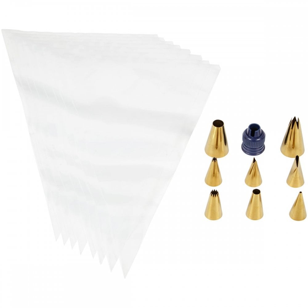 Golden Decorating Tip Piping Set Of 17