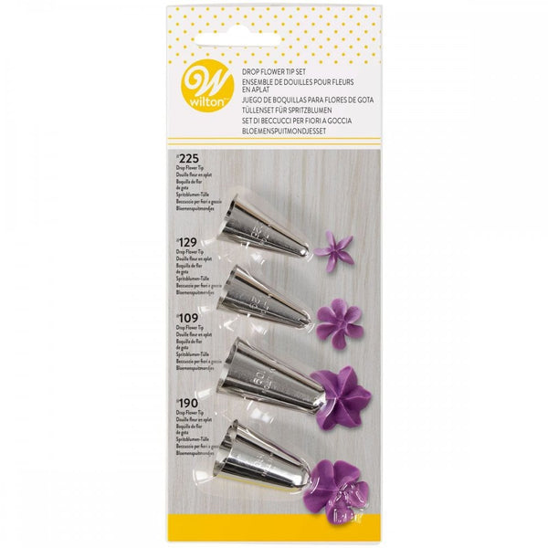 Wilton Decorating Tip Set Flowers #109, #129, #190, #225