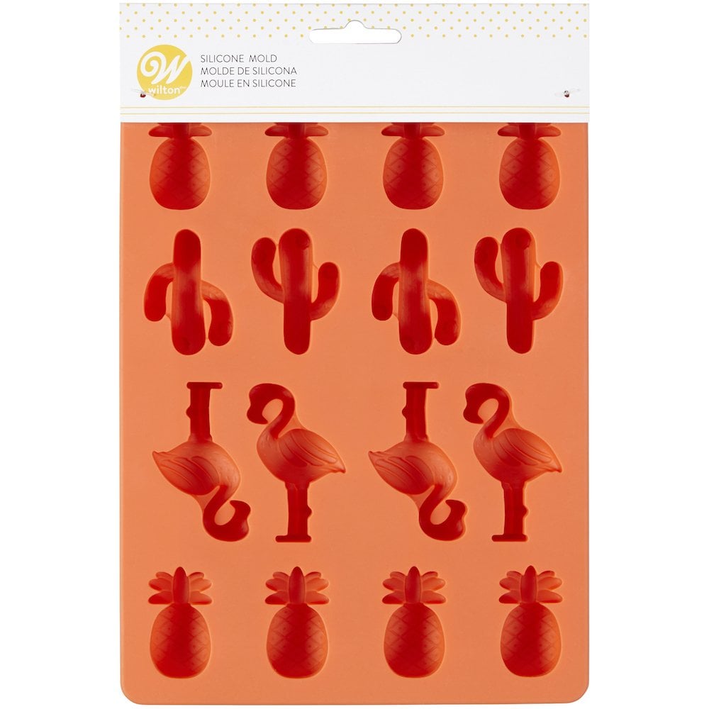 Wilton Silicone Candy Mold -Pineapple/Cacti/Flamingo-