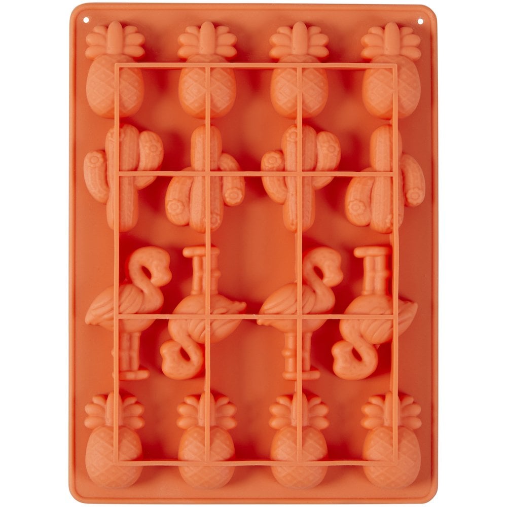 Wilton Silicone Candy Mold -Pineapple/Cacti/Flamingo-