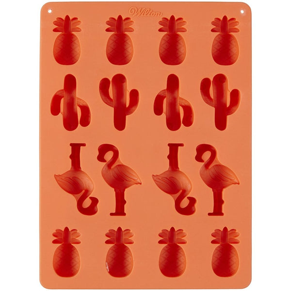 Wilton Silicone Candy Mold -Pineapple/Cacti/Flamingo-