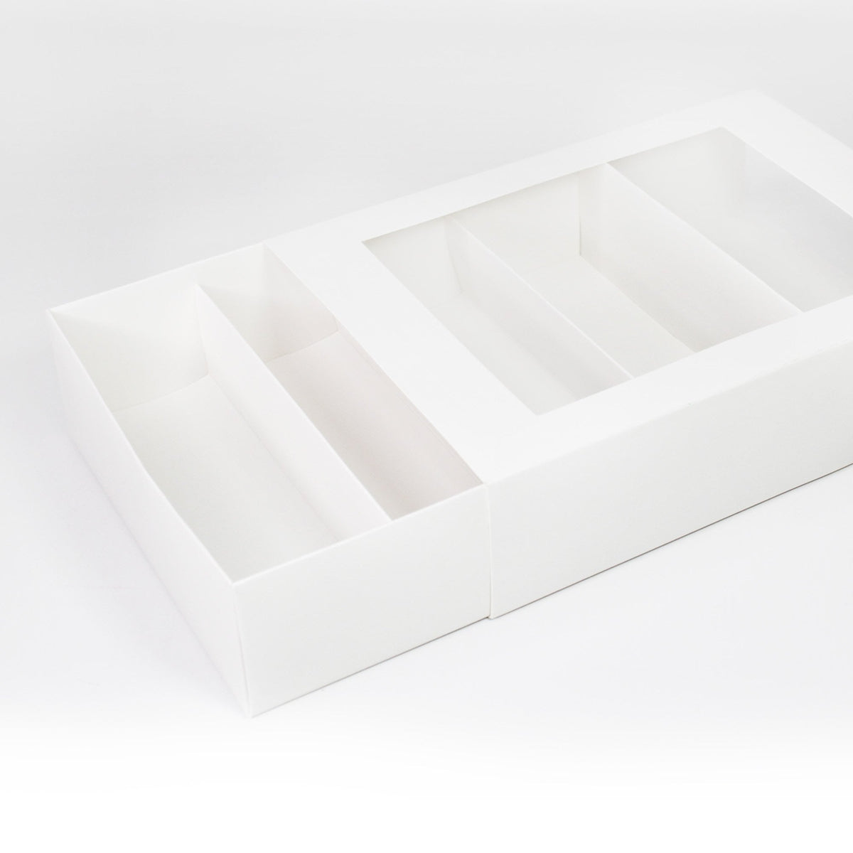 Holds 24 Luxury Satin White Macaron Box With Sleeve