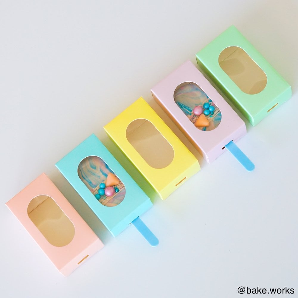 Pastel Purple Cakesicle Box - Pack Of 10