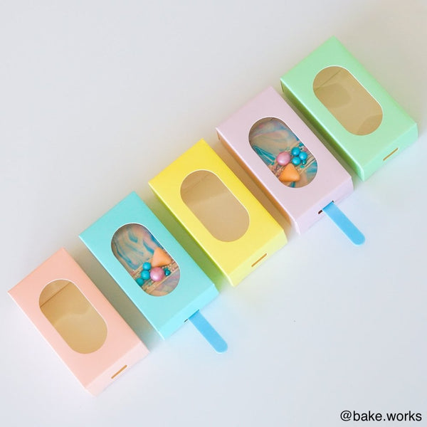 Pastel Purple Cakesicle Box - Pack Of 10