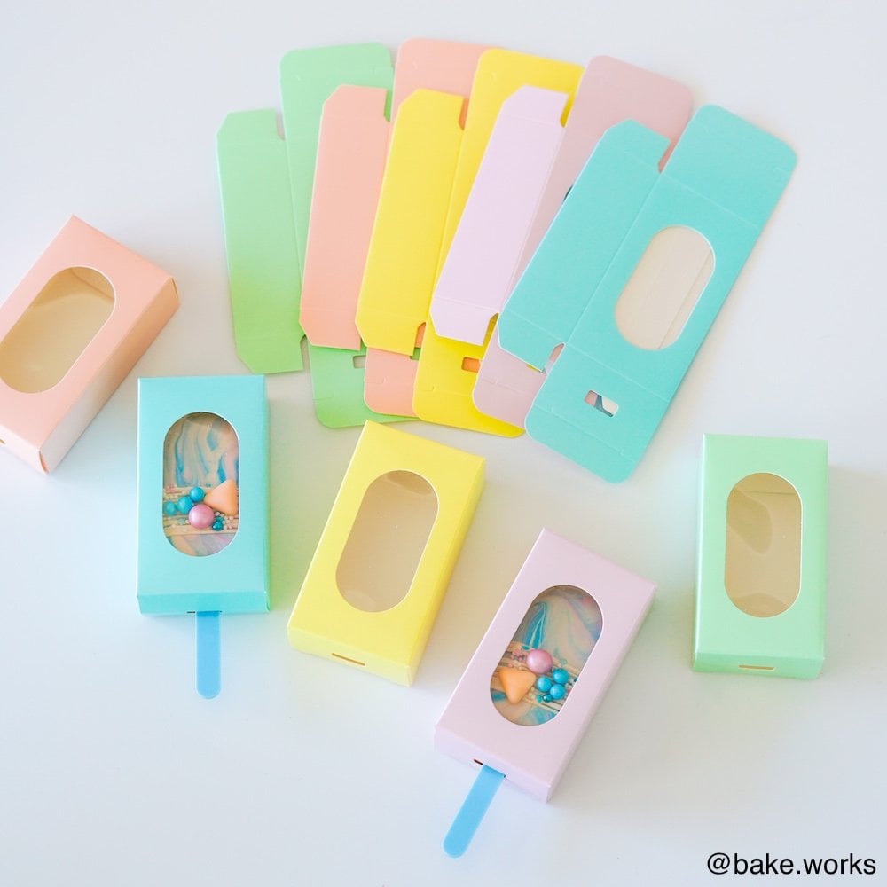 Pastel Yellow Cakesicle Box - Pack Of 10