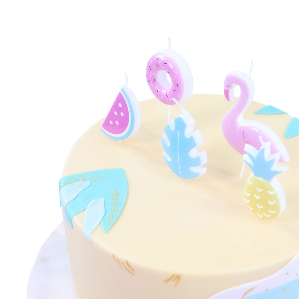 Tropical Party Candles - Set of 5
