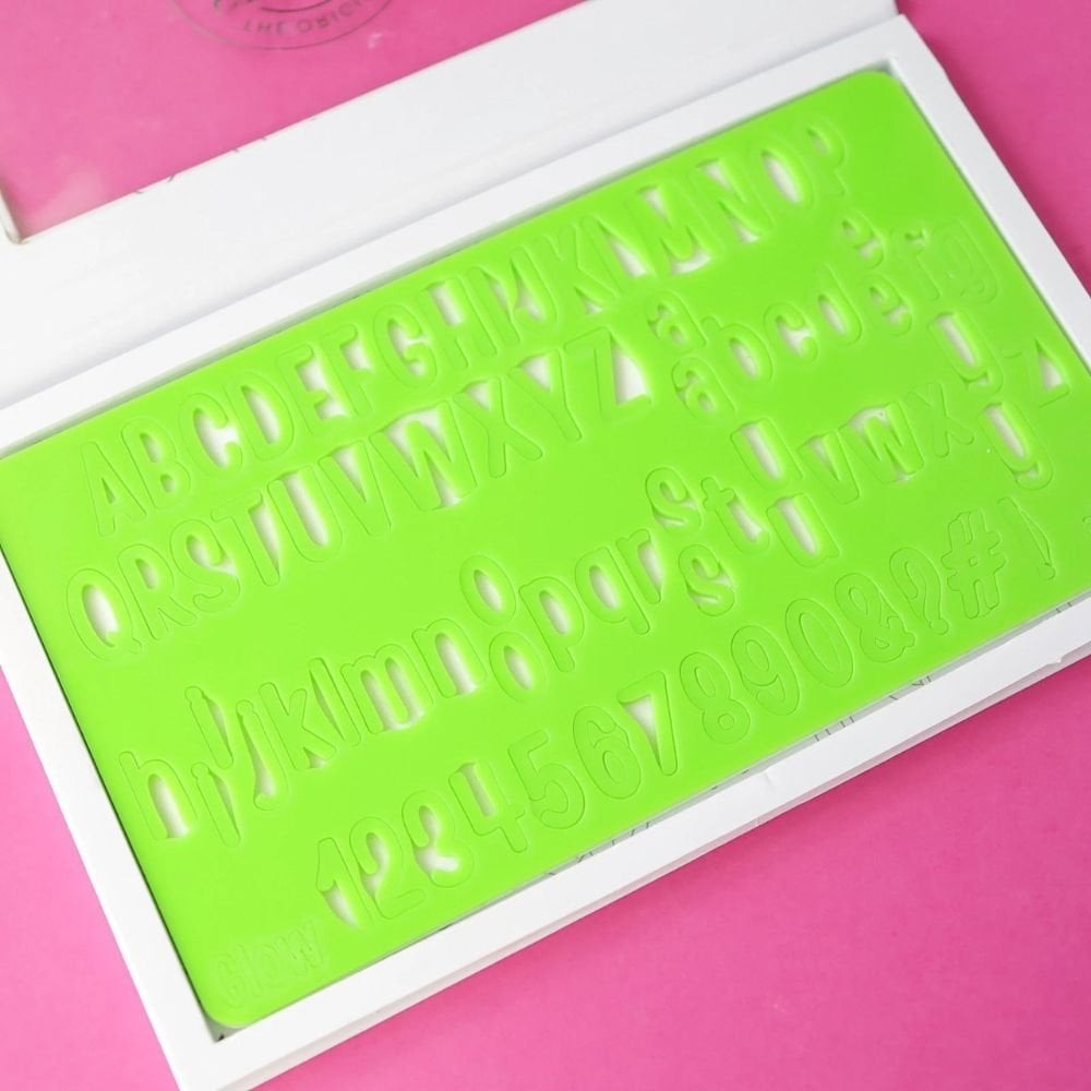Medium Glow Letter & Number Embossing Set