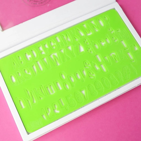Medium Glow Letter & Number Embossing Set