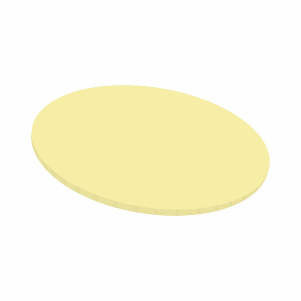 5mm Pastel Yellow Round Matt Masonite Board
