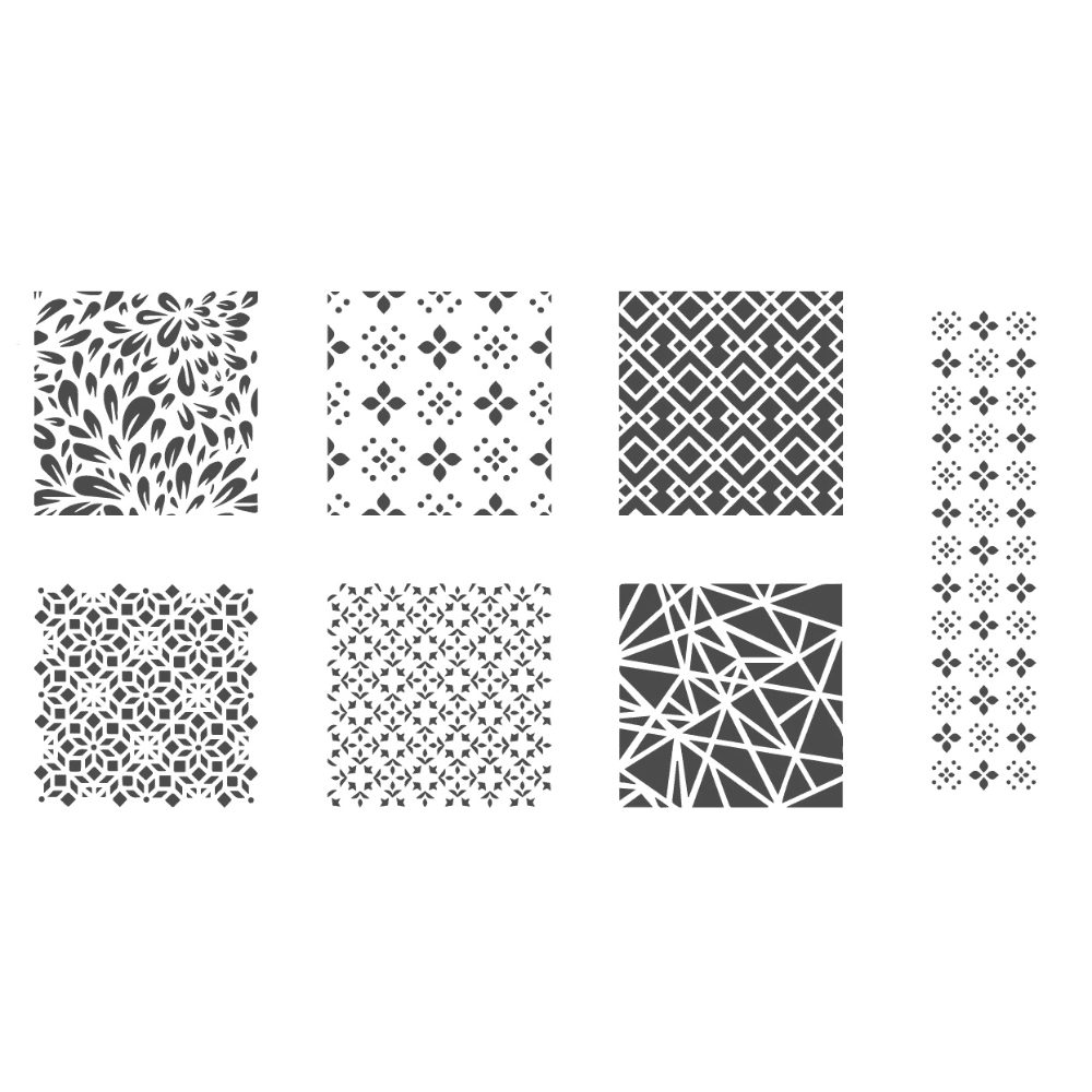 Diamond Stencil Set Of 7