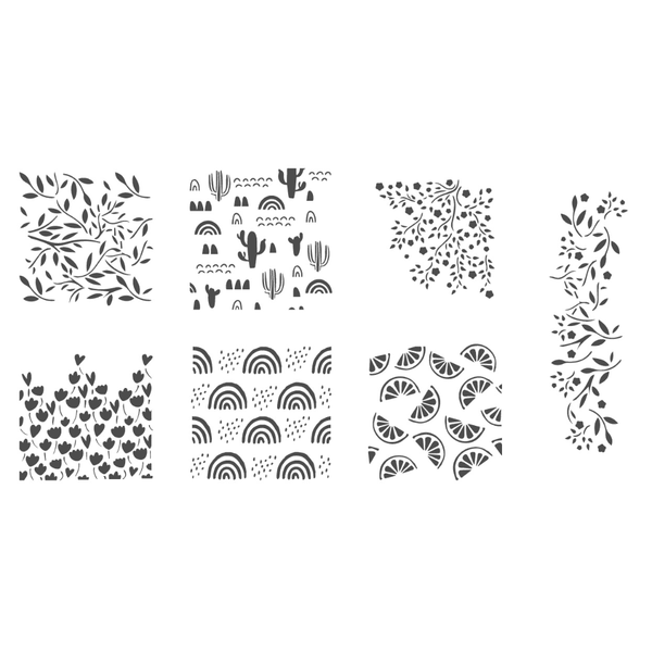 Spring Stencil Set Of 7