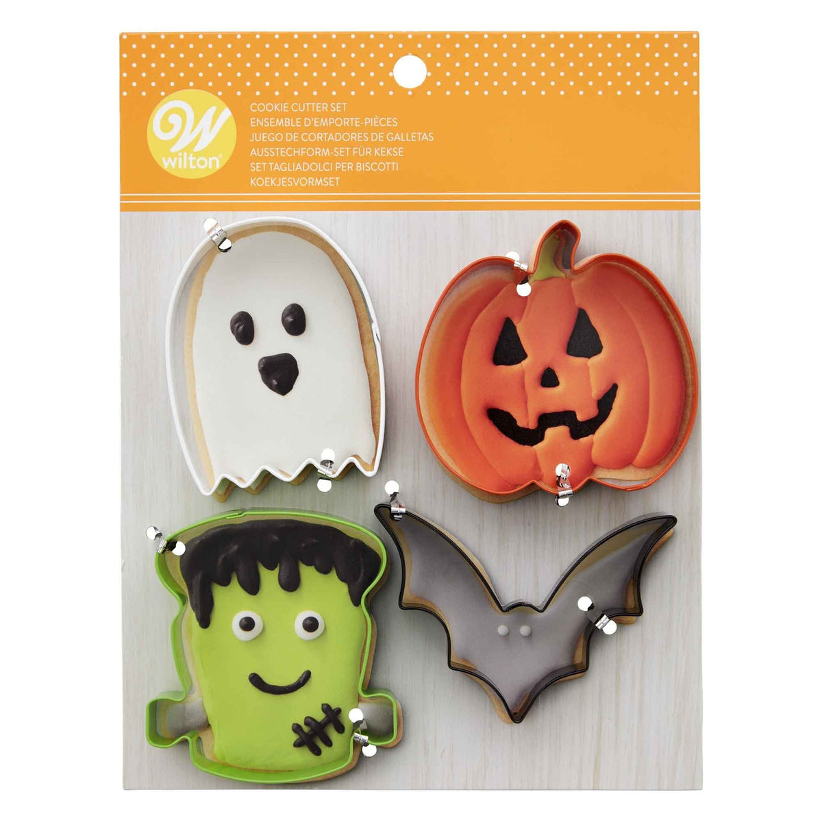 Bat, Pumpkin, Ghost & Monster - Metal Cookie Cutter Set of 4