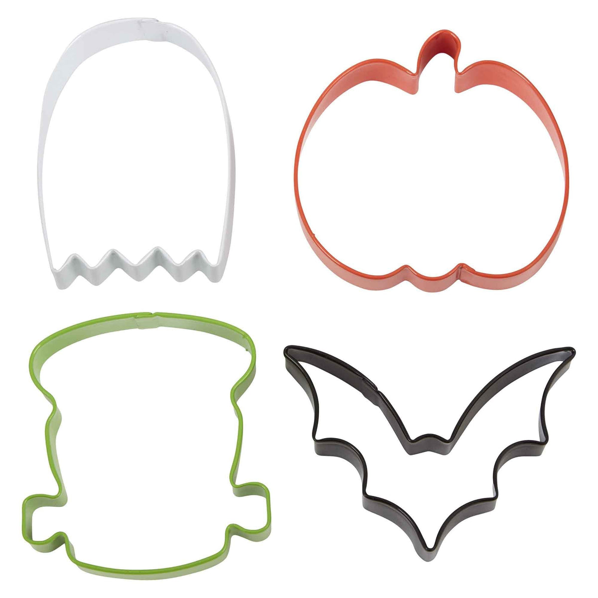 Bat, Pumpkin, Ghost & Monster - Metal Cookie Cutter Set of 4
