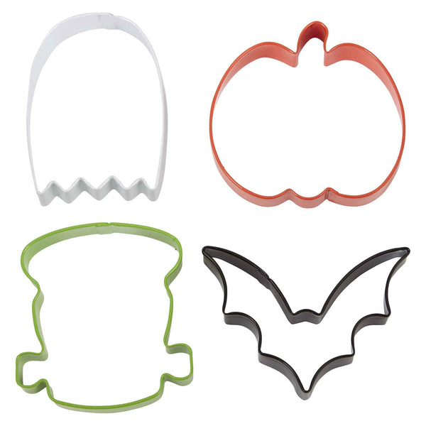 Bat, Pumpkin, Ghost & Monster - Metal Cookie Cutter Set of 4