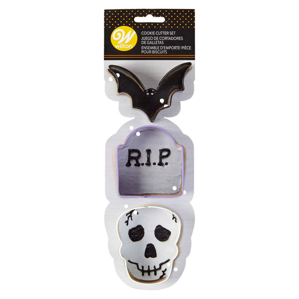 Bat, Stone & Skull - Metal Cutter Set of 3