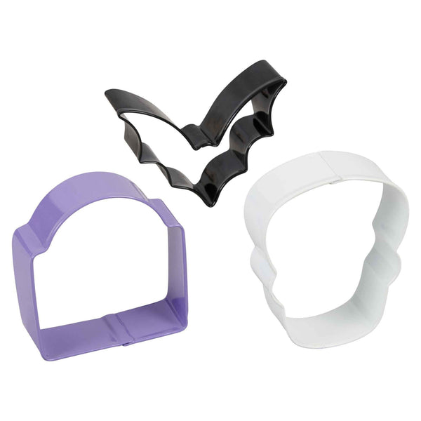 Bat, Stone & Skull - Metal Cutter Set of 3