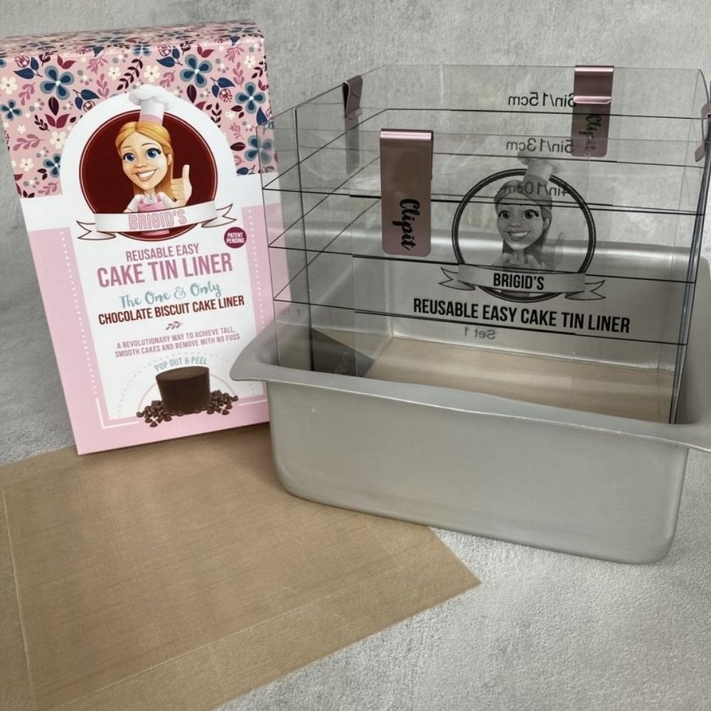 Square Chocolate Biscuit Cake Tin Liner Kit