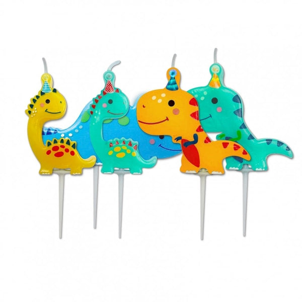 Dino Party Pick Candles x 5 - Anniversary House