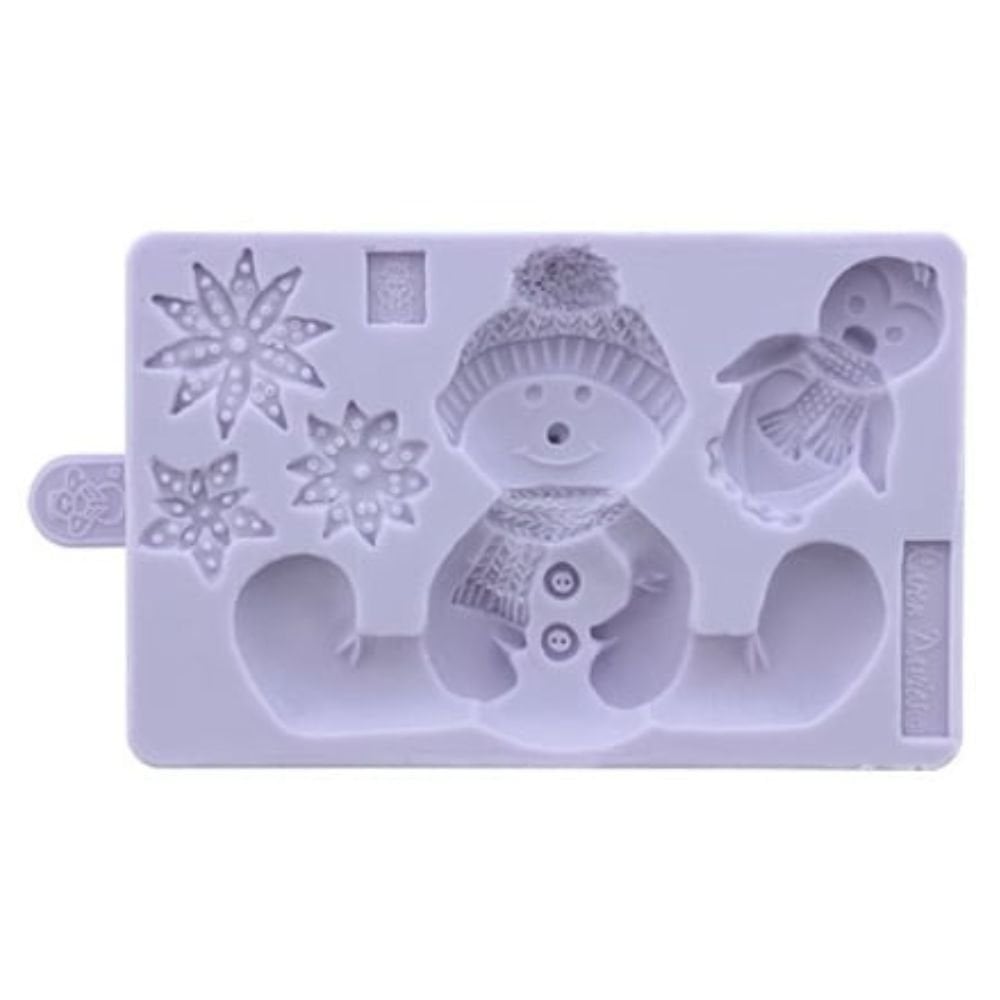 Sitting Snowman Mould By Karen Davies