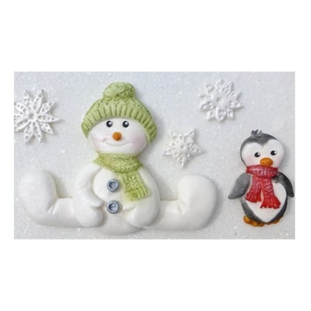 Sitting Snowman Mould By Karen Davies