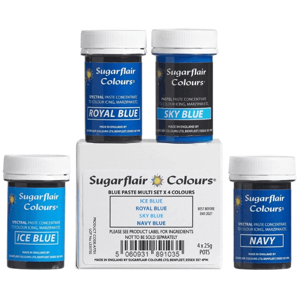 Blues Paste Set Of 4 - Sugarflair
