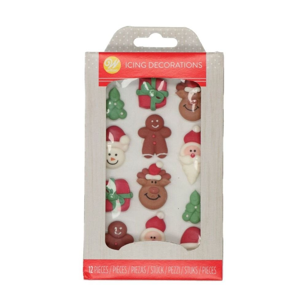 Christmas - Royal Icing Topper Set Of 12 - Wilton