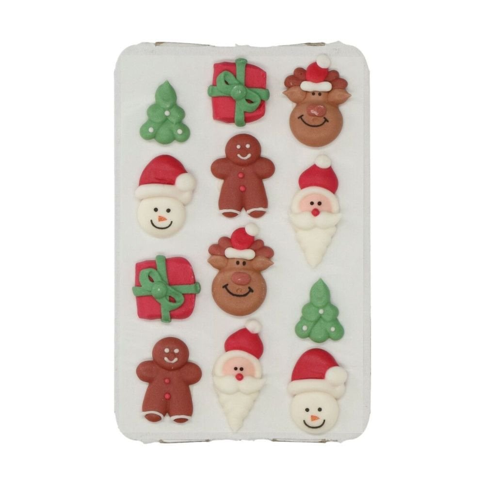 Christmas - Royal Icing Topper Set Of 12 - Wilton