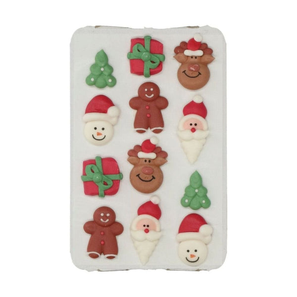 Christmas - Royal Icing Topper Set Of 12 - Wilton