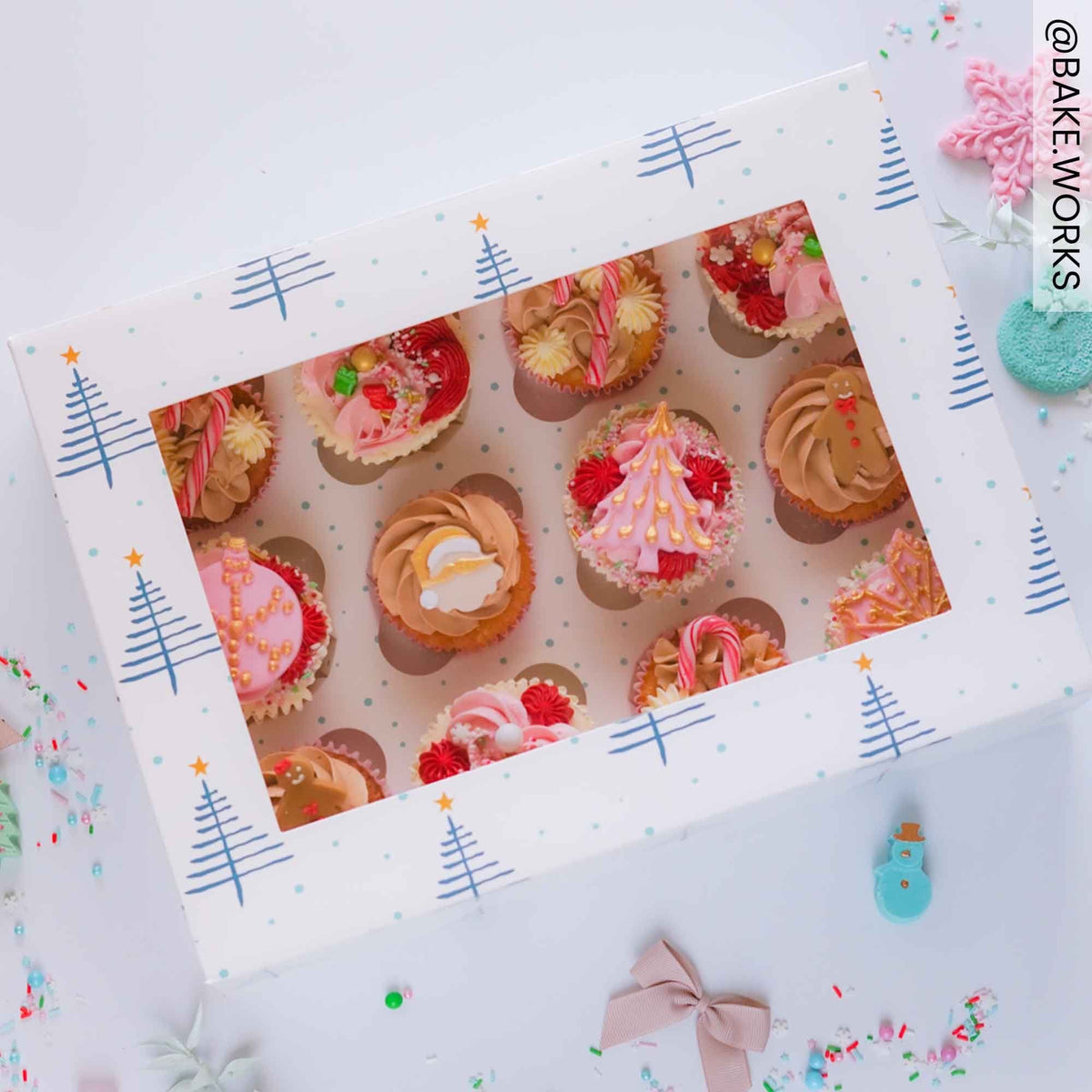 Nordic Trees Cupcake Box