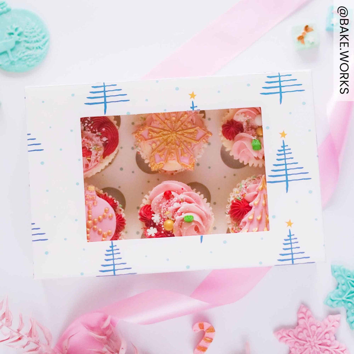 Nordic Trees Cupcake Box