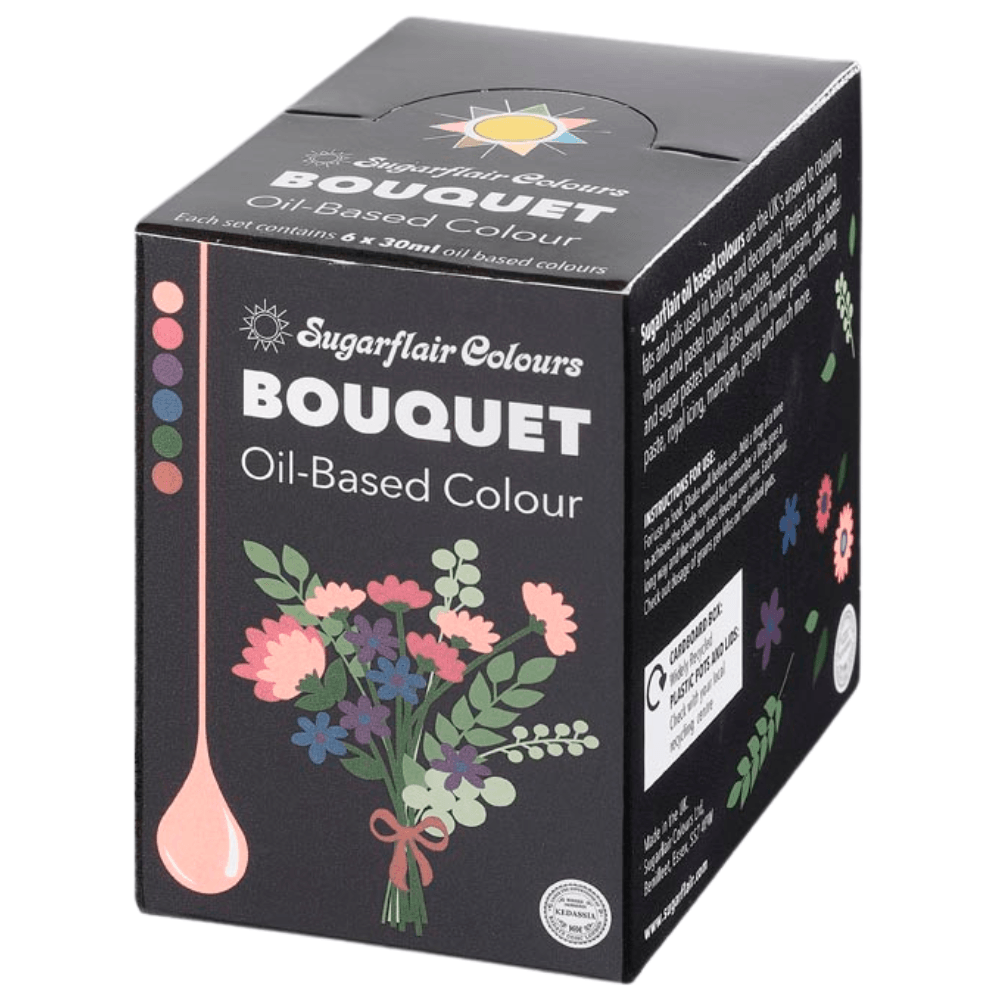 Bouquet - Oil Based Colouring 30ml Set Of 6 - Sugarflair