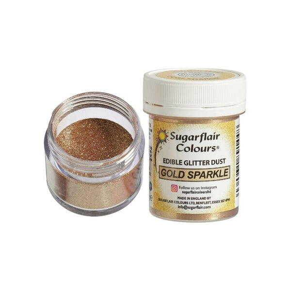 Gold Sparkle - Edible Glitter Dust 10g - Sugarflair
