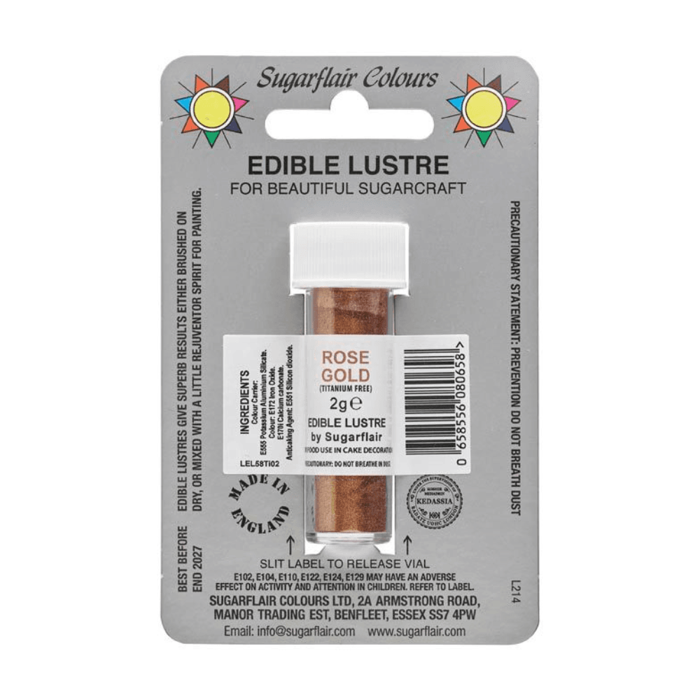 E171 Free - Rose Gold Edible Lustre 2g